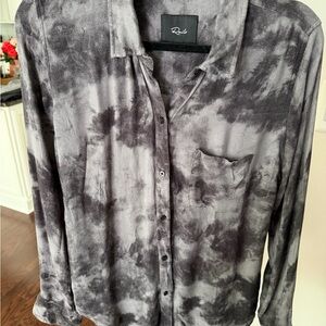 Rails Charcoal Tie-Dye Shirt